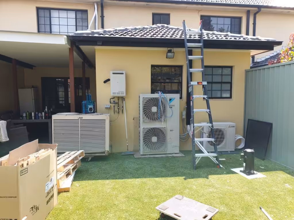 Few air conditioning unit outside Sydney home
