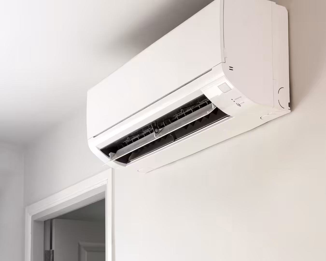 An air conditioner installed on a wall